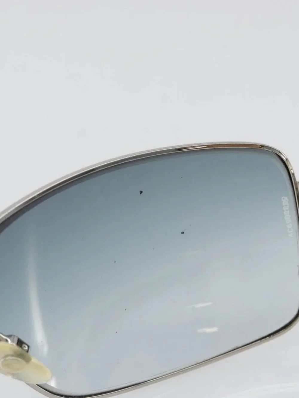 CHANEL Sunglasses plastic White CC Auth 180943